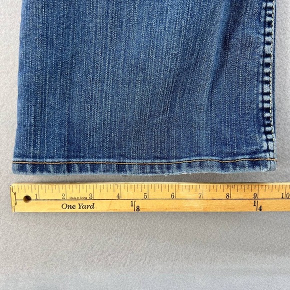 Silver Jean Co. Women's Suki Flare Jeans Size 32x32  Blue Embroidered Pockets - Picture 6 of 15